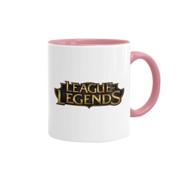 League of Legends LoL, Κούπα χρωματιστή ροζ, κεραμική, 330ml