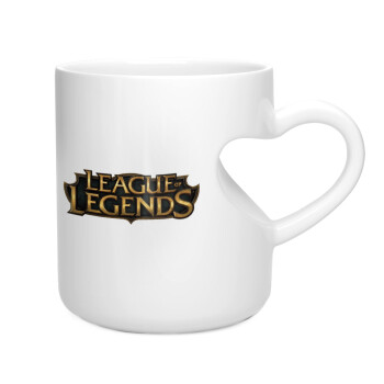 League of Legends LoL, Κούπα καρδιά λευκή, κεραμική, 330ml