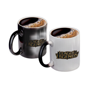 League of Legends LoL, Color changing magic Mug, ceramic, 330ml when adding hot liquid inside, the black colour desappears (1 pcs)