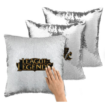 League of Legends LoL, Μαξιλάρι καναπέ Μαγικό Ασημένιο με πούλιες 40x40cm περιέχεται το γέμισμα