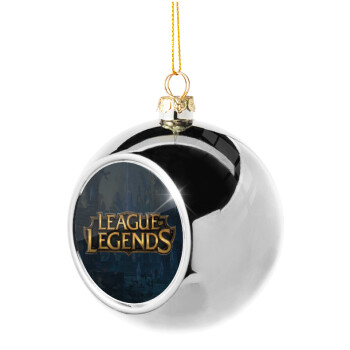 League of Legends LoL, Silver 8cm Christmas tree ball ornament