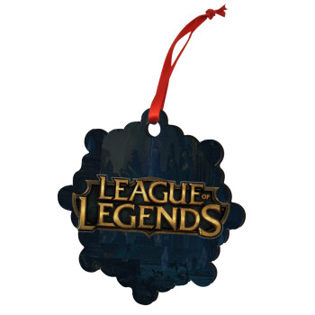 League of Legends LoL, Christmas ornament snowflake wooden 7.5cm