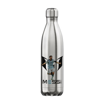 Leo Messi, Inox (Stainless steel) hot metal mug, double wall, 750ml