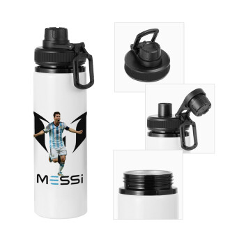 Leo Messi, Metal water bottle with safety cap, aluminum 850ml