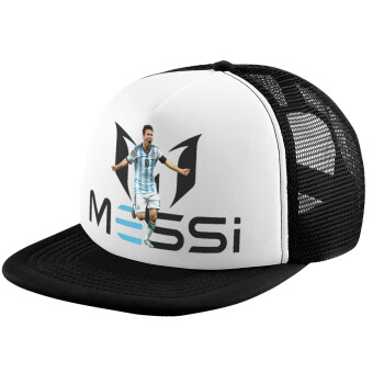 Leo Messi, Καπέλο Ενηλίκων Soft Trucker με Δίχτυ Black/White (POLYESTER, ΕΝΗΛΙΚΩΝ, UNISEX, ONE SIZE)