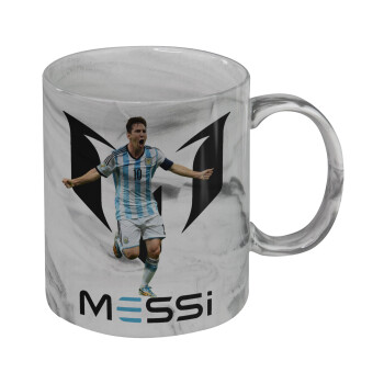 Leo Messi, Mug ceramic marble style, 330ml