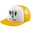 Adult Soft Trucker Hat with Yellow/White Mesh (POLYESTER, ADULT, UNISEX, ONE SIZE)