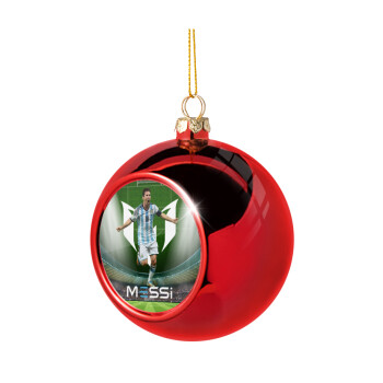 Leo Messi, Christmas tree ball Red 8cm