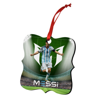 Leo Messi, Χριστουγεννιάτικο στολίδι polygon ξύλινο 7.5cm