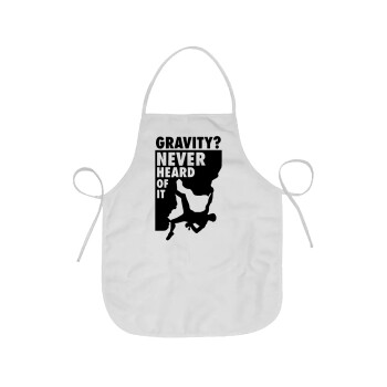 Gravity? Never heard of that!, Chef Apron Short Full Length Adult (63x75cm)