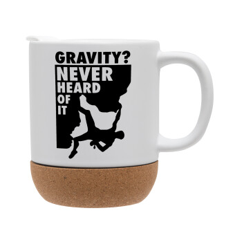 Gravity? Never heard of that!, Κούπα, κεραμική με βάση φελού και καπάκι (ΜΑΤ), 330ml (1 τεμάχιο)