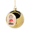 Golden Christmas tree ball ornament 8cm