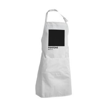 Pantone Black, Adult Chef Apron (with sliders and 2 pockets)