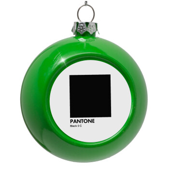 Pantone Black, Green Christmas tree ornament bauble 8cm