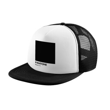 Pantone Black, Καπέλο Ενηλίκων Soft Trucker με Δίχτυ Black/White (POLYESTER, ΕΝΗΛΙΚΩΝ, UNISEX, ONE SIZE)