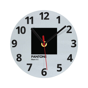 Pantone Black, Ρολόι τοίχου γυάλινο (20cm)