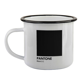 Pantone Black, Κούπα εμαγιέ με μαύρο χείλος 360ml