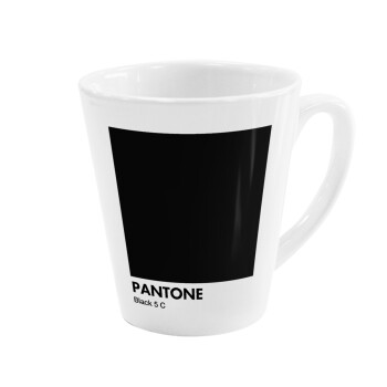 Pantone Black, Κούπα κωνική Latte Λευκή, κεραμική, 300ml