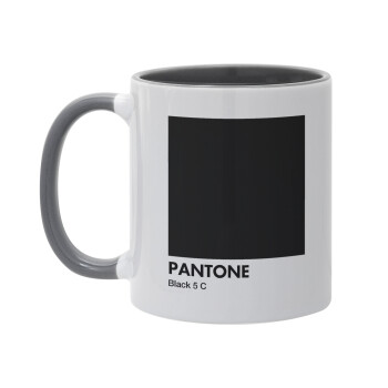 Pantone Black, Mug colored grey, ceramic, 330ml