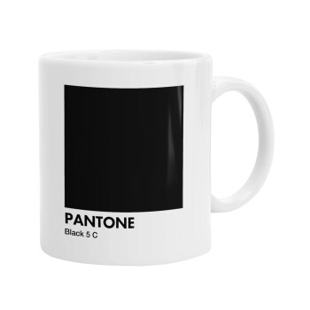 Pantone Black, Ceramic coffee mug, 330ml (1pcs)