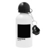 Metal water bottle, White, aluminum 500ml