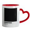 Mug heart red handle, ceramic, 330ml