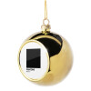 Golden Christmas tree ball ornament 8cm