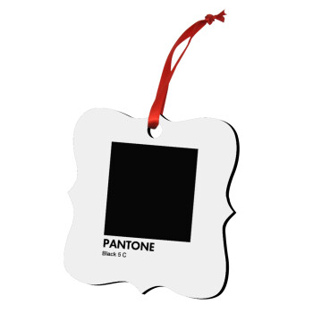Pantone Black, Χριστουγεννιάτικο στολίδι polygon ξύλινο 7.5cm