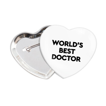 World's Best Doctor, Κονκάρδα παραμάνα καρδιά (57x52mm)