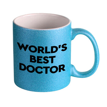 World's Best Doctor, Κούπα Σιέλ Glitter που γυαλίζει, κεραμική, 330ml