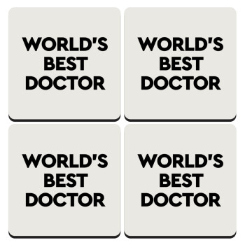 World's Best Doctor, ΣΕΤ 4 Σουβέρ ξύλινα τετράγωνα (9cm)