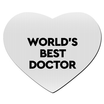 World's Best Doctor, Mousepad καρδιά 23x20cm