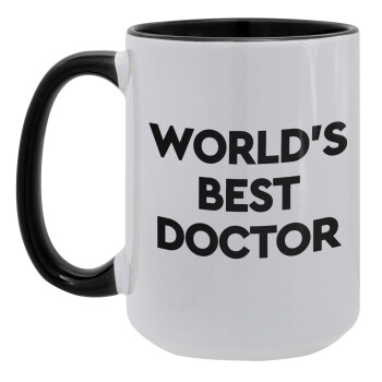 World's Best Doctor, Κούπα Mega 15oz, κεραμική Μαύρη, 450ml