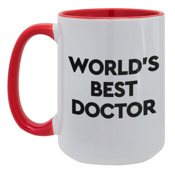World's Best Doctor, Κούπα Mega 15oz, κεραμική Κόκκινη, 450ml