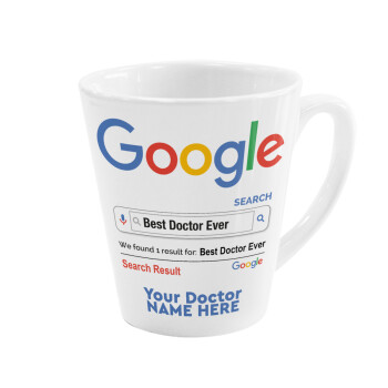 Searching for Best Doctor Ever..., Κούπα κωνική Latte Λευκή, κεραμική, 300ml