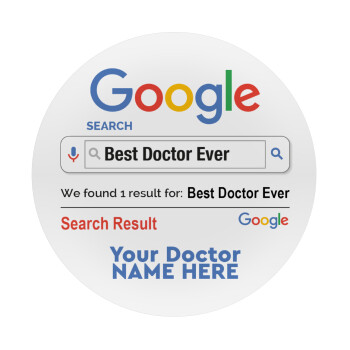 Searching for Best Doctor Ever..., Mousepad Στρογγυλό 20cm