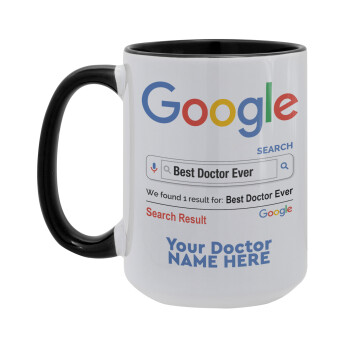 Searching for Best Doctor Ever..., Κούπα Mega 15oz, κεραμική Μαύρη, 450ml