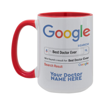 Searching for Best Doctor Ever..., Κούπα Mega 15oz, κεραμική Κόκκινη, 450ml