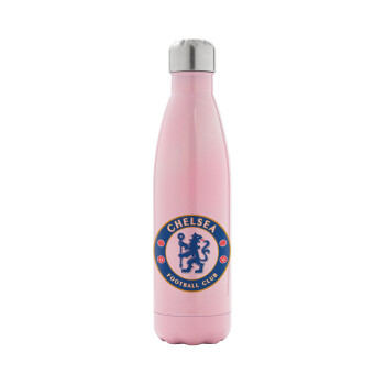 FC Chelsea, Metal mug thermos Pink Iridiscent (Stainless steel), double wall, 500ml