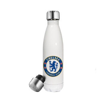 FC Chelsea, Metal mug thermos White (Stainless steel), double wall, 500ml