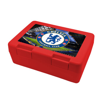 FC Chelsea, Children's cookie container RED 185x128x65mm (BPA free plastic)