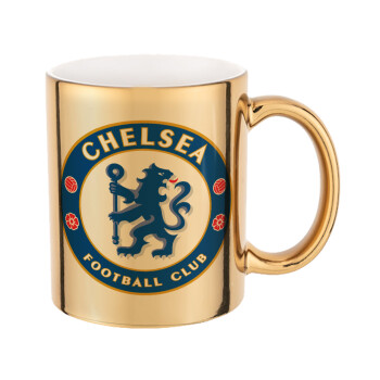 FC Chelsea, Mug ceramic, gold mirror, 330ml