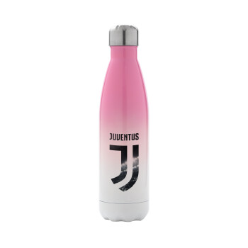 FC Juventus, Metal mug thermos Pink/White (Stainless steel), double wall, 500ml