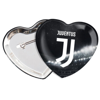 FC Juventus, Κονκάρδα παραμάνα καρδιά (57x52mm)