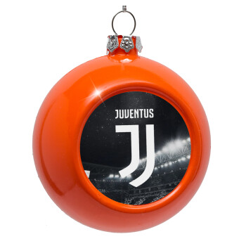 FC Juventus, Orange Christmas tree ornament bauble 8cm