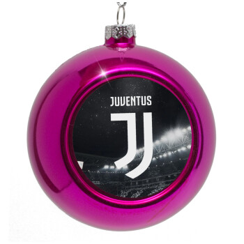 FC Juventus, Purple Christmas tree ornament bauble 8cm