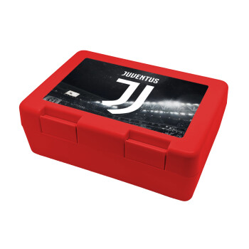 FC Juventus, Children's cookie container RED 185x128x65mm (BPA free plastic)