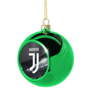 FC Juventus, Green Christmas tree ornament ball 8cm