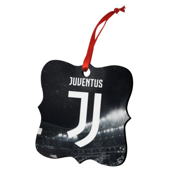FC Juventus, Χριστουγεννιάτικο στολίδι polygon ξύλινο 7.5cm