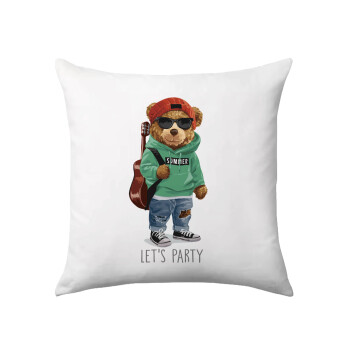 Let's Party Bear, Sofa cushion 40x40cm includes filling